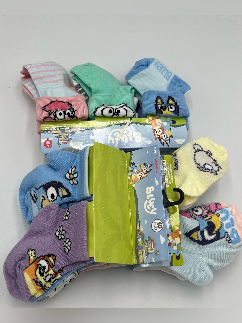 Bluey Kids Character Socks - 3 packs Unisex Multicolor (26 Pair) 6-12 months